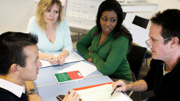 Teachers meeting about students